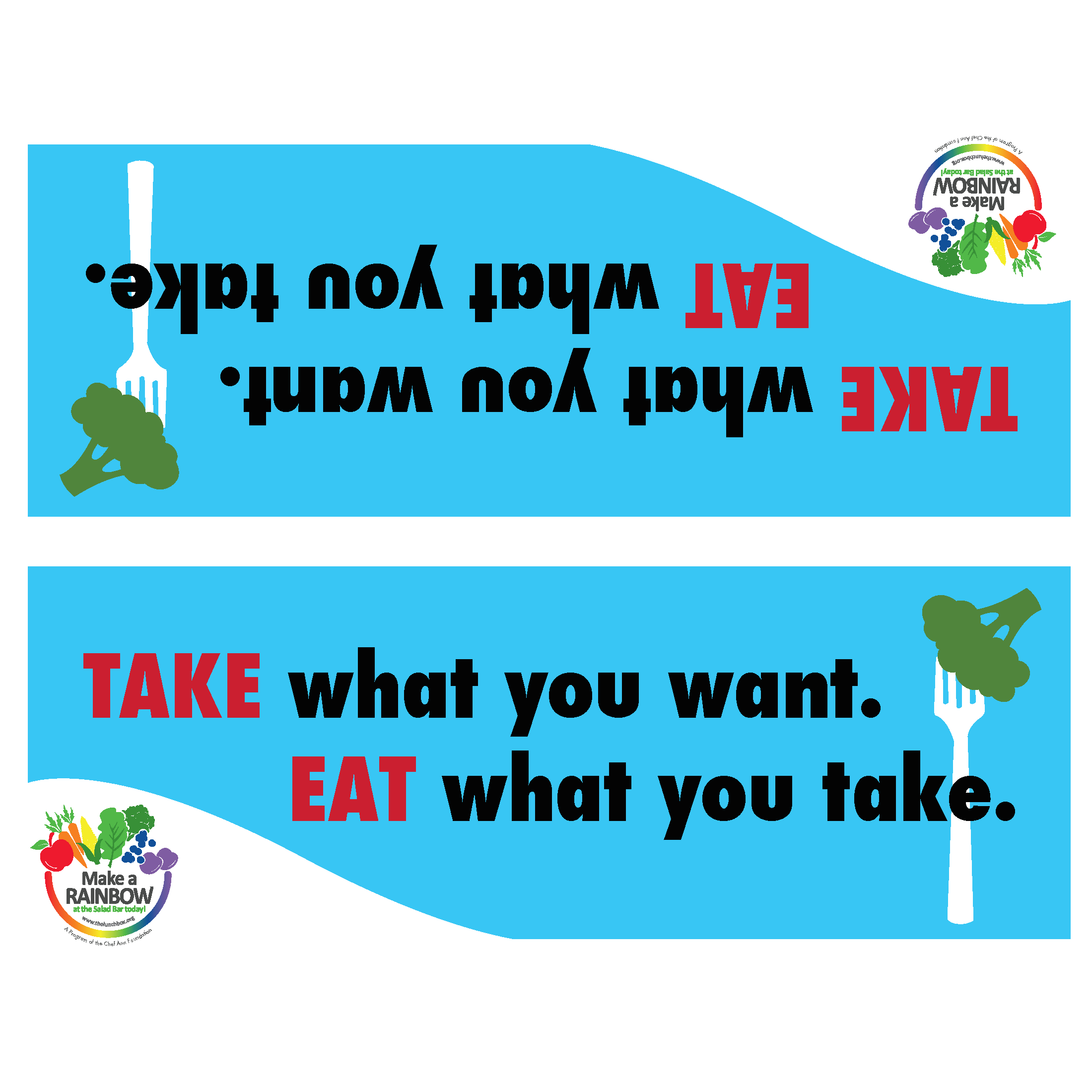 "Take What You Want" Salad Bar Table Tent (English)