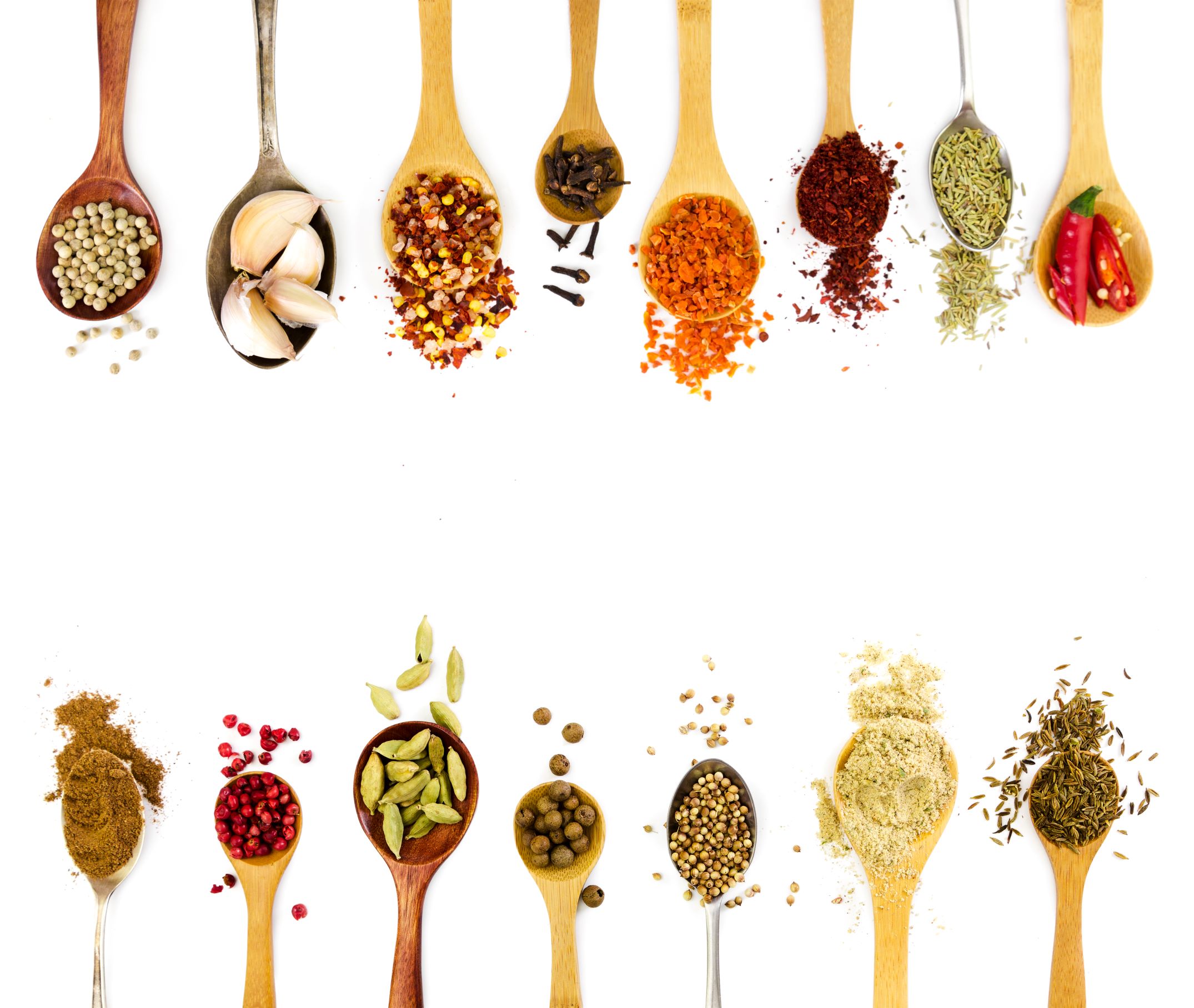 Variety of herbs and spices